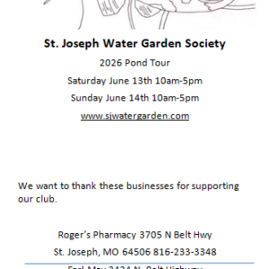 St. Joseph Water Garden Tour 2026 Ticket